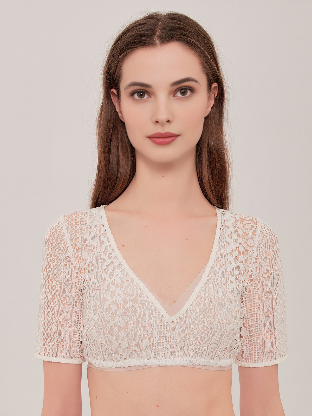 Ehreer Dirndl Bluse in Weiß