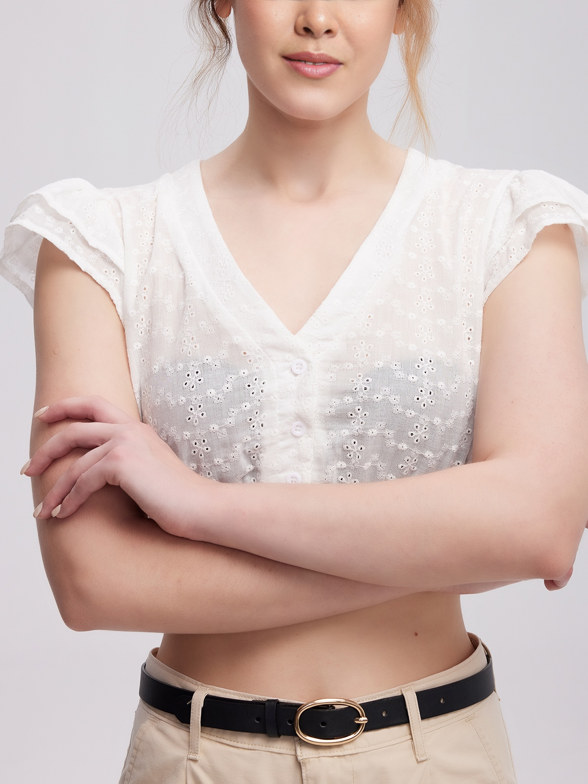 Elegantes einfarbiges Dirndl in Weiß