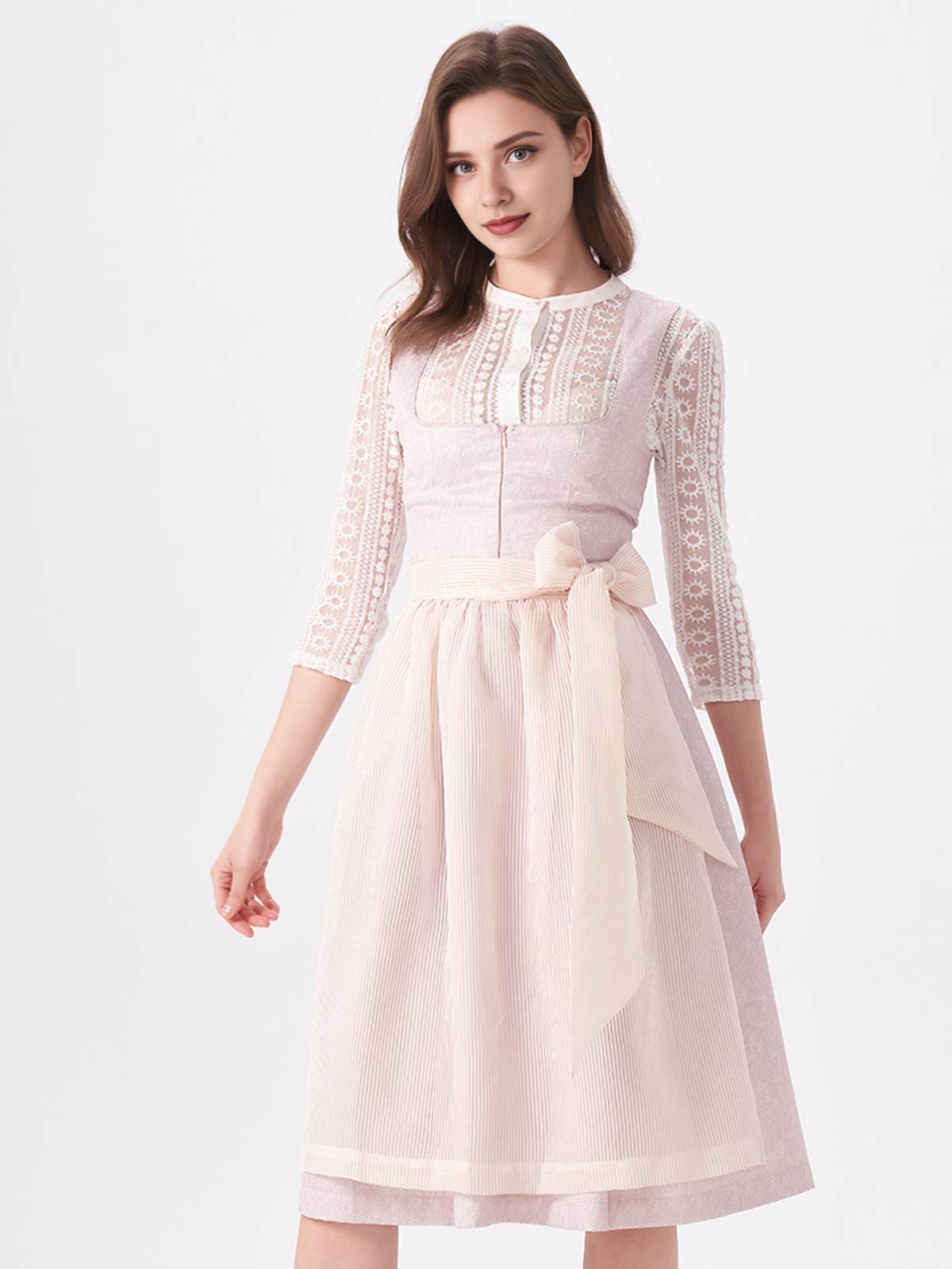Modernes Dirndl in Salbeigrün