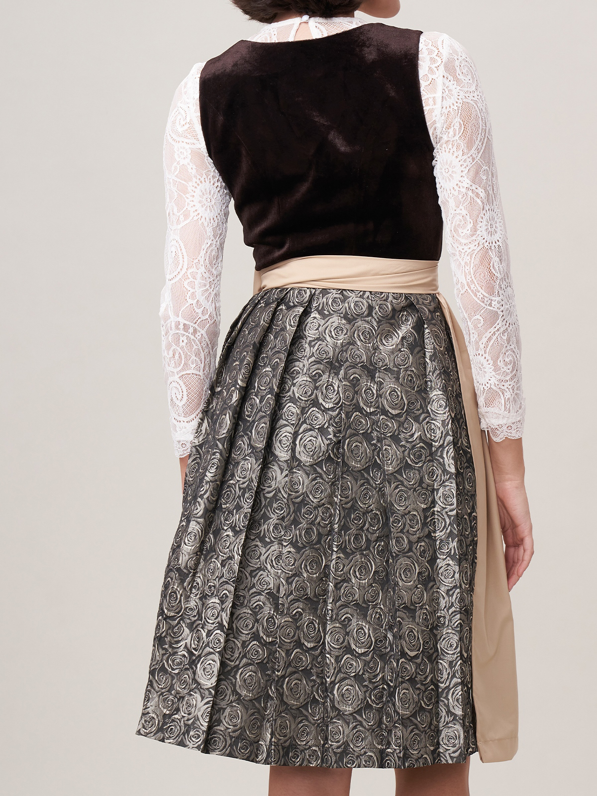 Stylische graue Lederhosen