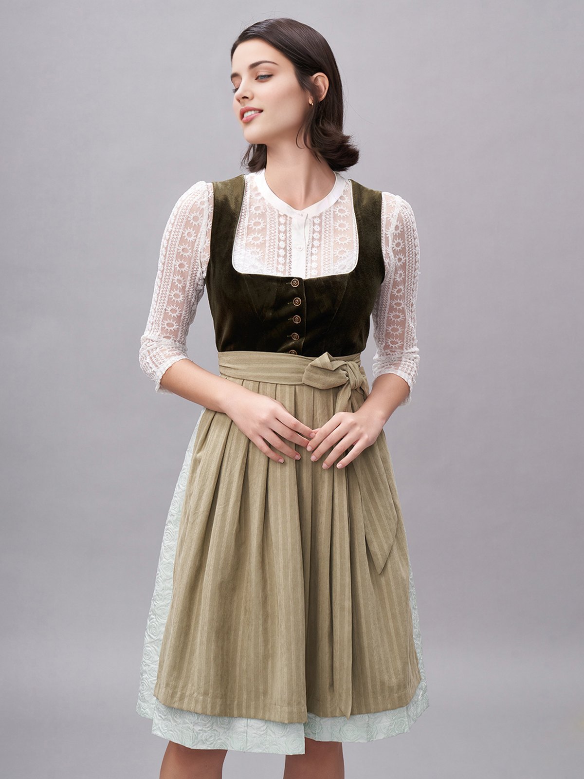 Ein elegantes grünes Dirndl von Ja Mei