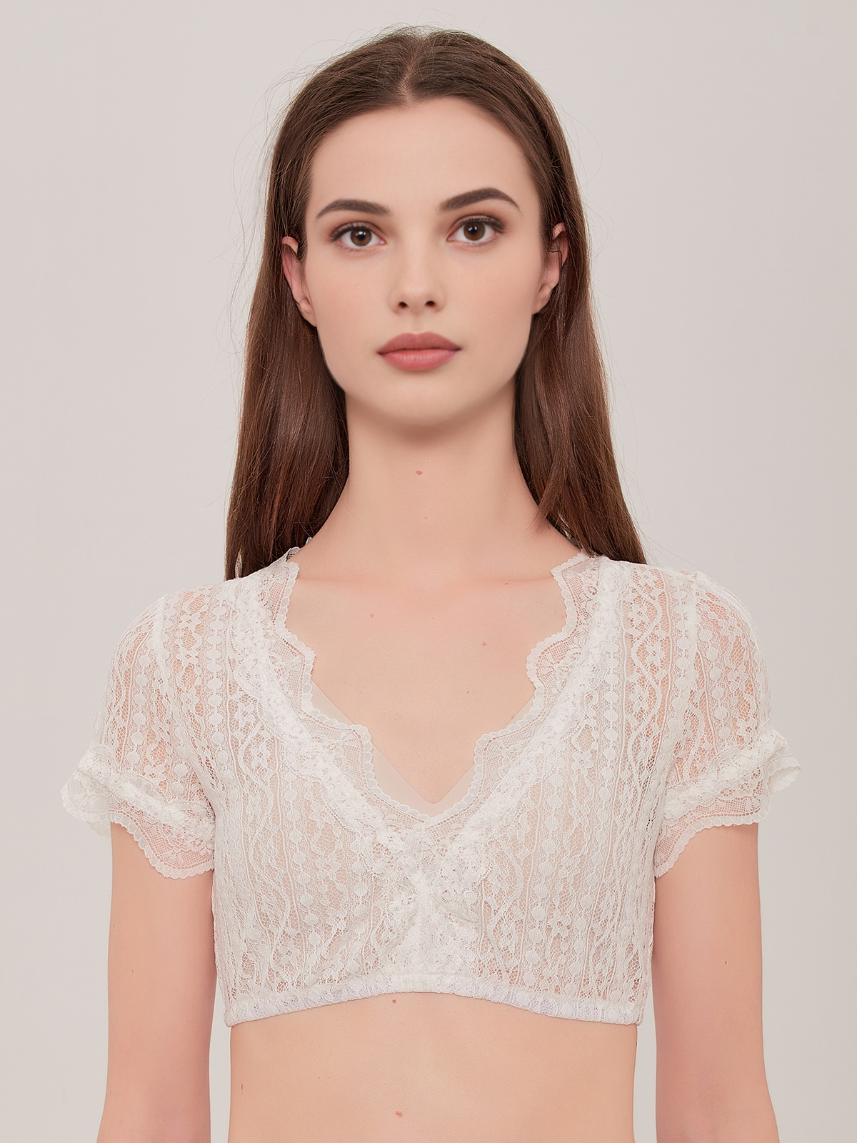 Elegante weiße Dirndlbluse