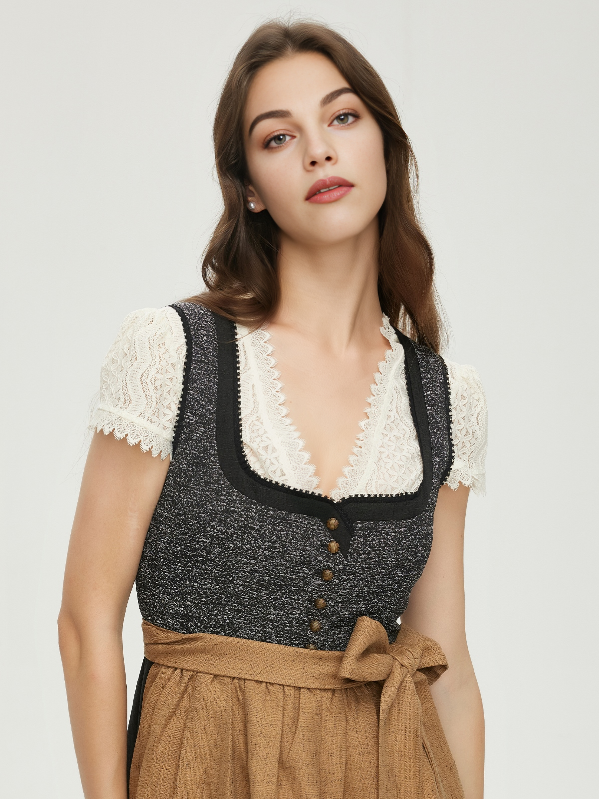 Dirndl mit Hakenverschluss in Schwarz