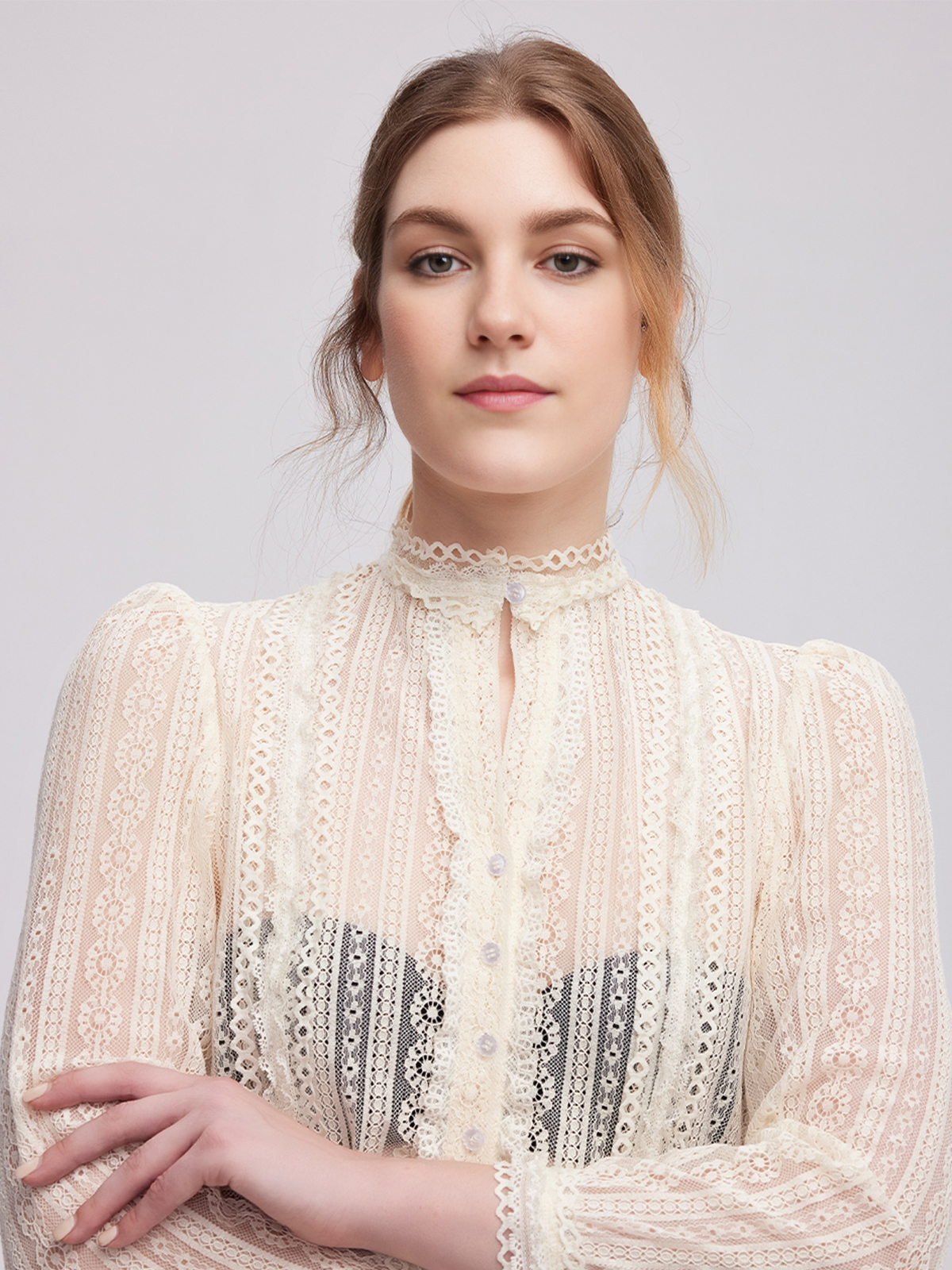 Dirndl Grau Samt mit eleganter Bluse