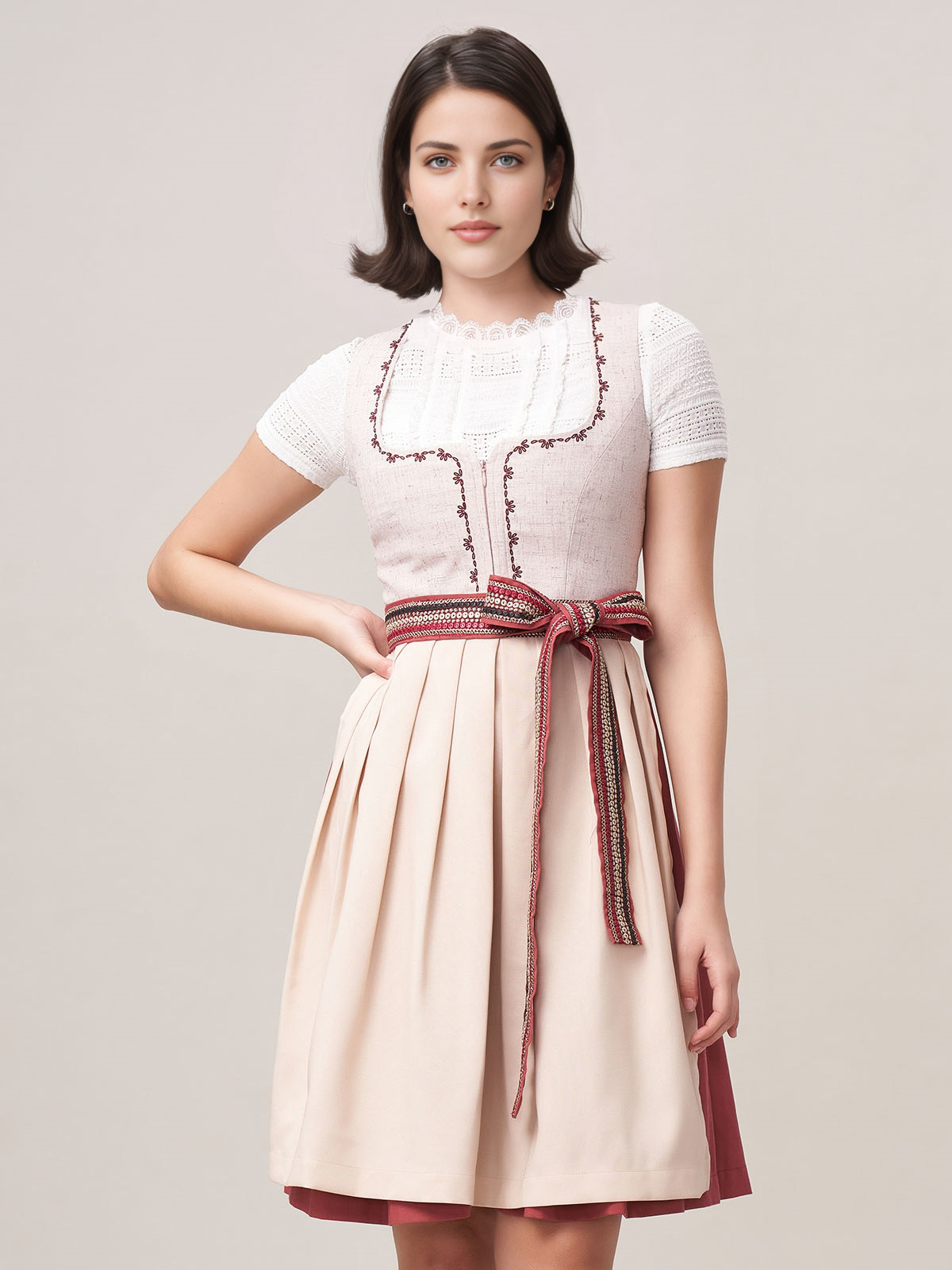 Mini Dirndl 50 cm in Rosa
